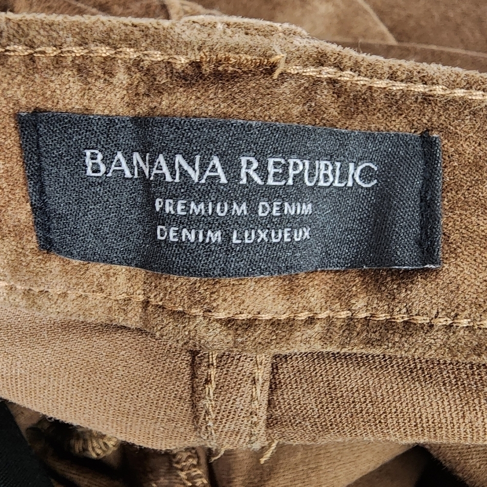 Banana Republic High Rise Velvet Flare Jean Coconut Brown Size 31L Preppy Boho - Picture 4 of 16